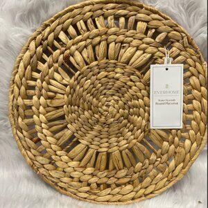 Everhome Water Hyacinth Round Placement (Natural) (Set Of 6)